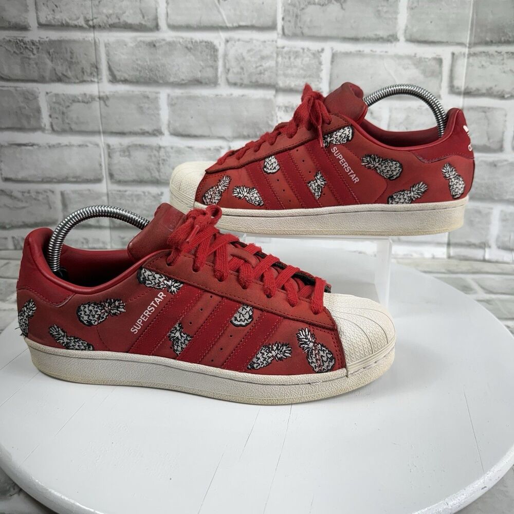 Adidas The FARM Company x Superstar Pineapples Red Women’s Size 9 Shell Toe